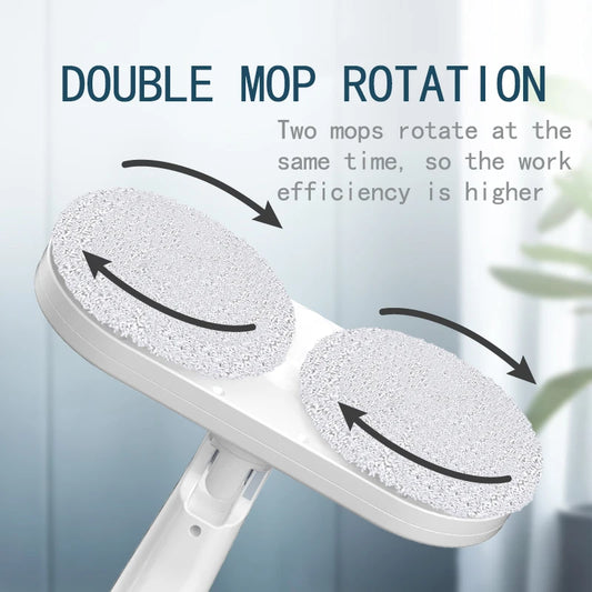 Electric Spin Mop – 360° Rotating Floor Cleaner, Wet & Dry Use w/ Squeeze Function | Hand Push Household Mop for Tile & Hardwood